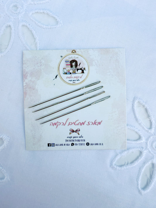 4 מחטי פוני גדולות לרקמה