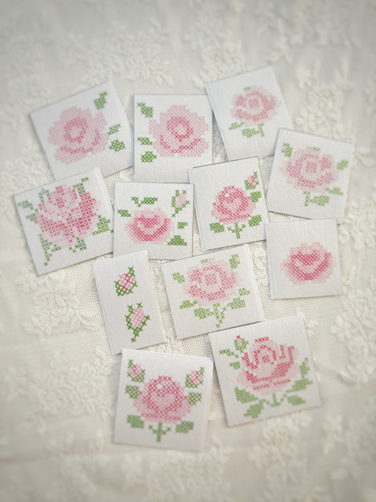 מדבקות רקמה - ורדים