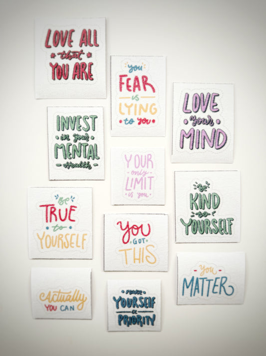 מדבקות רקמה - מארז אהבה עצמית