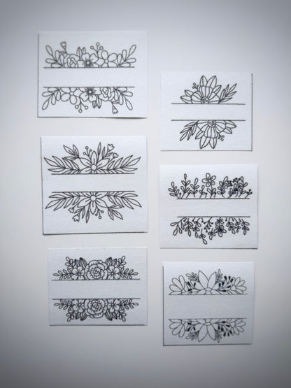 מדבקות רקמה - מארז מסגרות בוטני