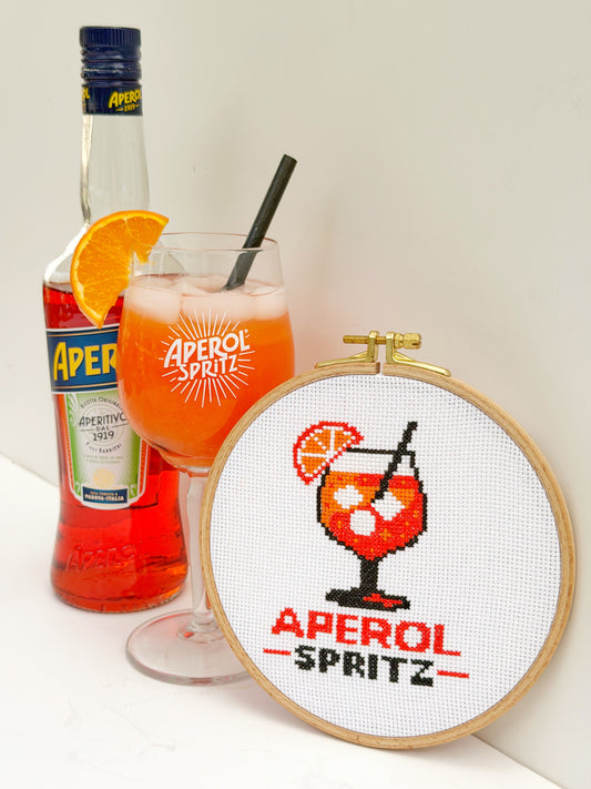 ערכת רקמת איקסים - קוקטיילים - אפרול שפריץ