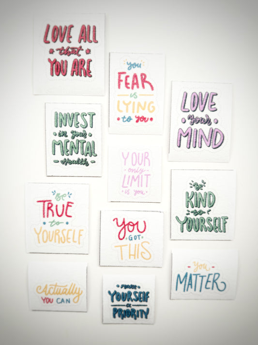 מדבקות רקמה - מארז אהבה עצמית