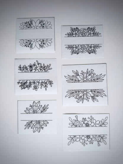 מדבקות רקמה - מארז מסגרות בוטני