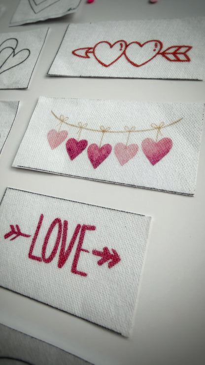 מדבקות רקמה - מארז לבבי