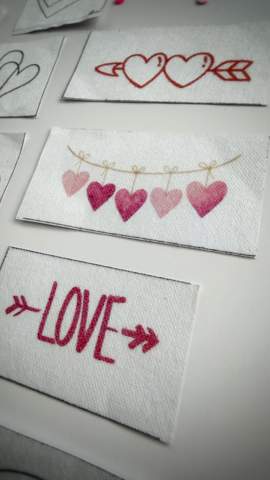 מדבקות רקמה - מארז לבבי