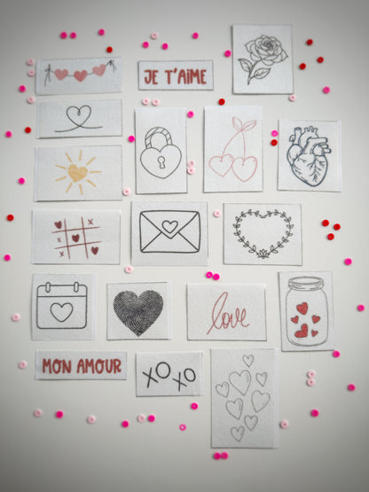 מדבקות רקמה - מארז אהבה