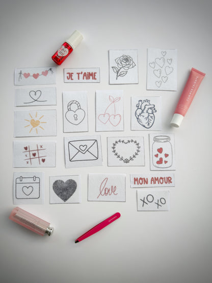 מדבקות רקמה - מארז אהבה