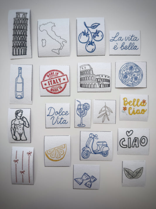 מדבקות רקמה - מארז איטליה