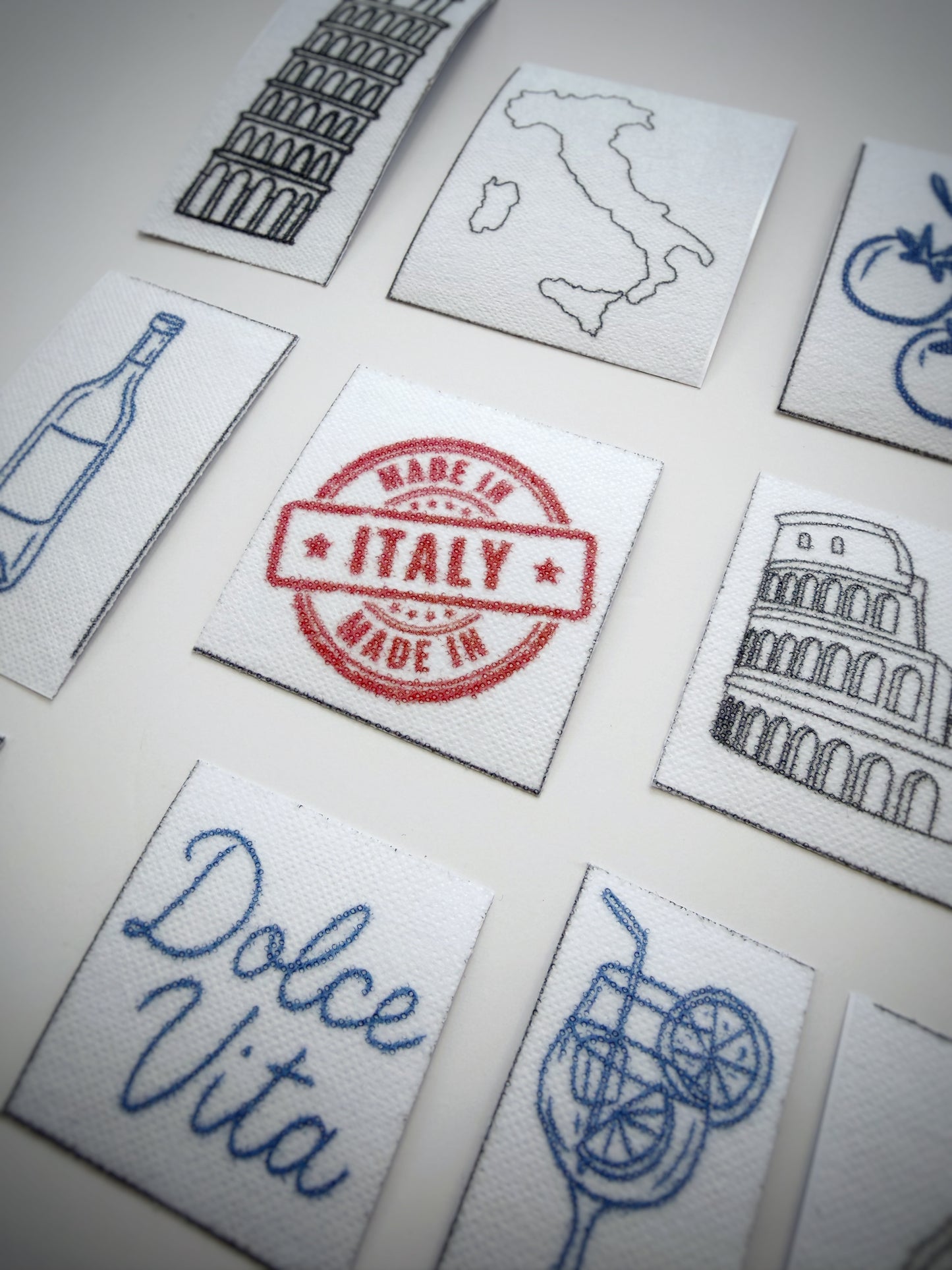 מדבקות רקמה - מארז איטליה