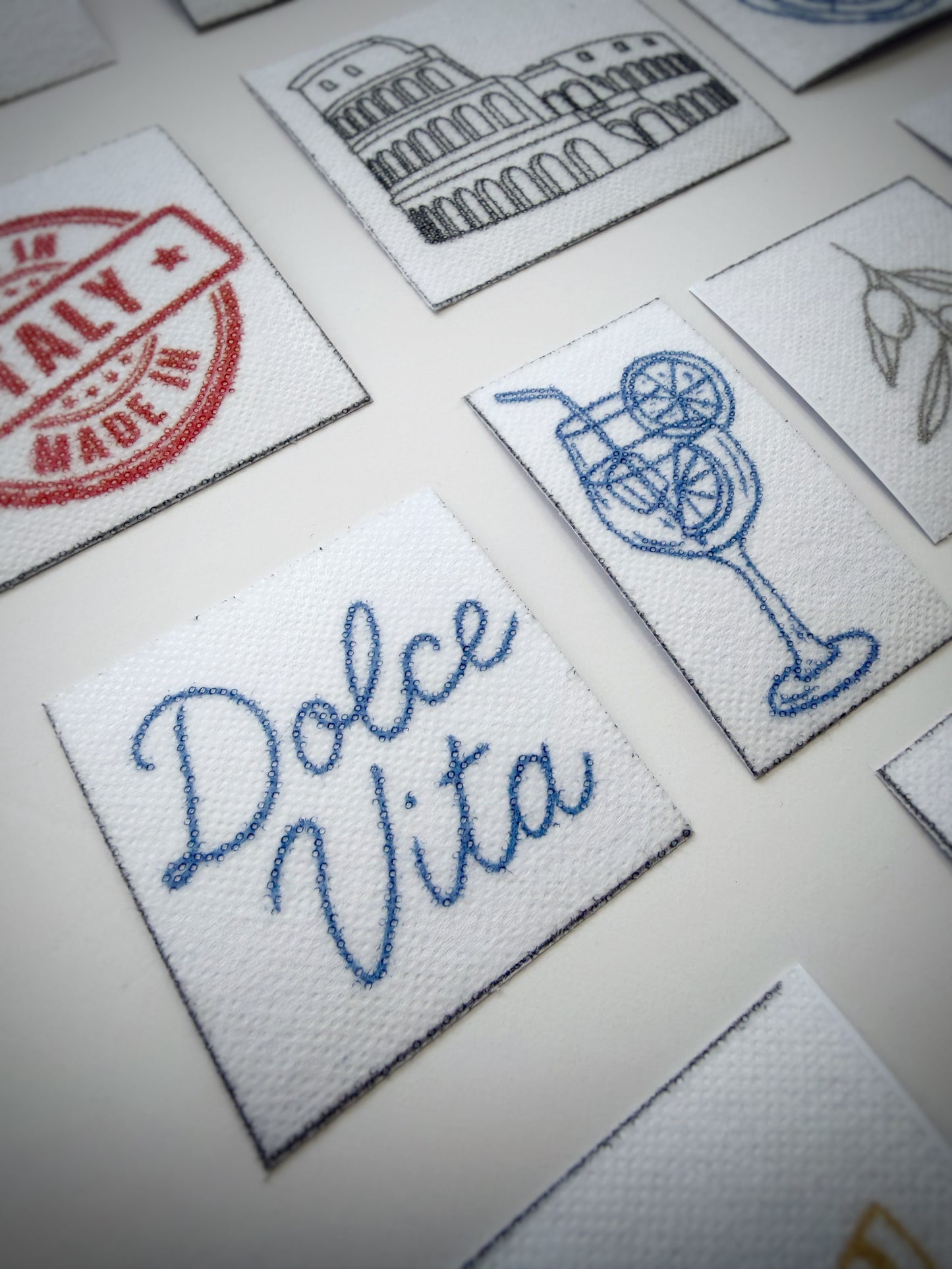 מדבקות רקמה - מארז איטליה