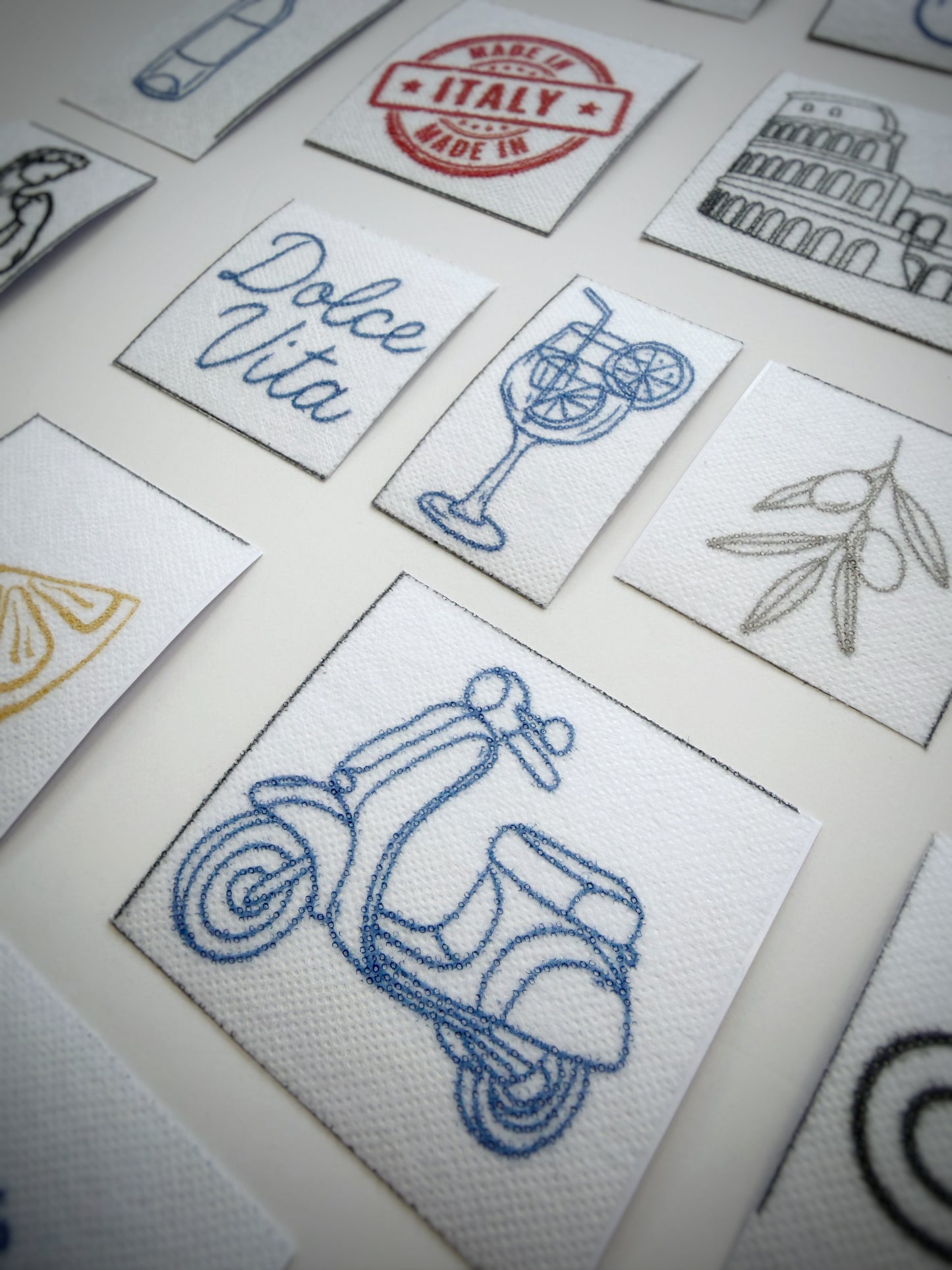 מדבקות רקמה - מארז איטליה