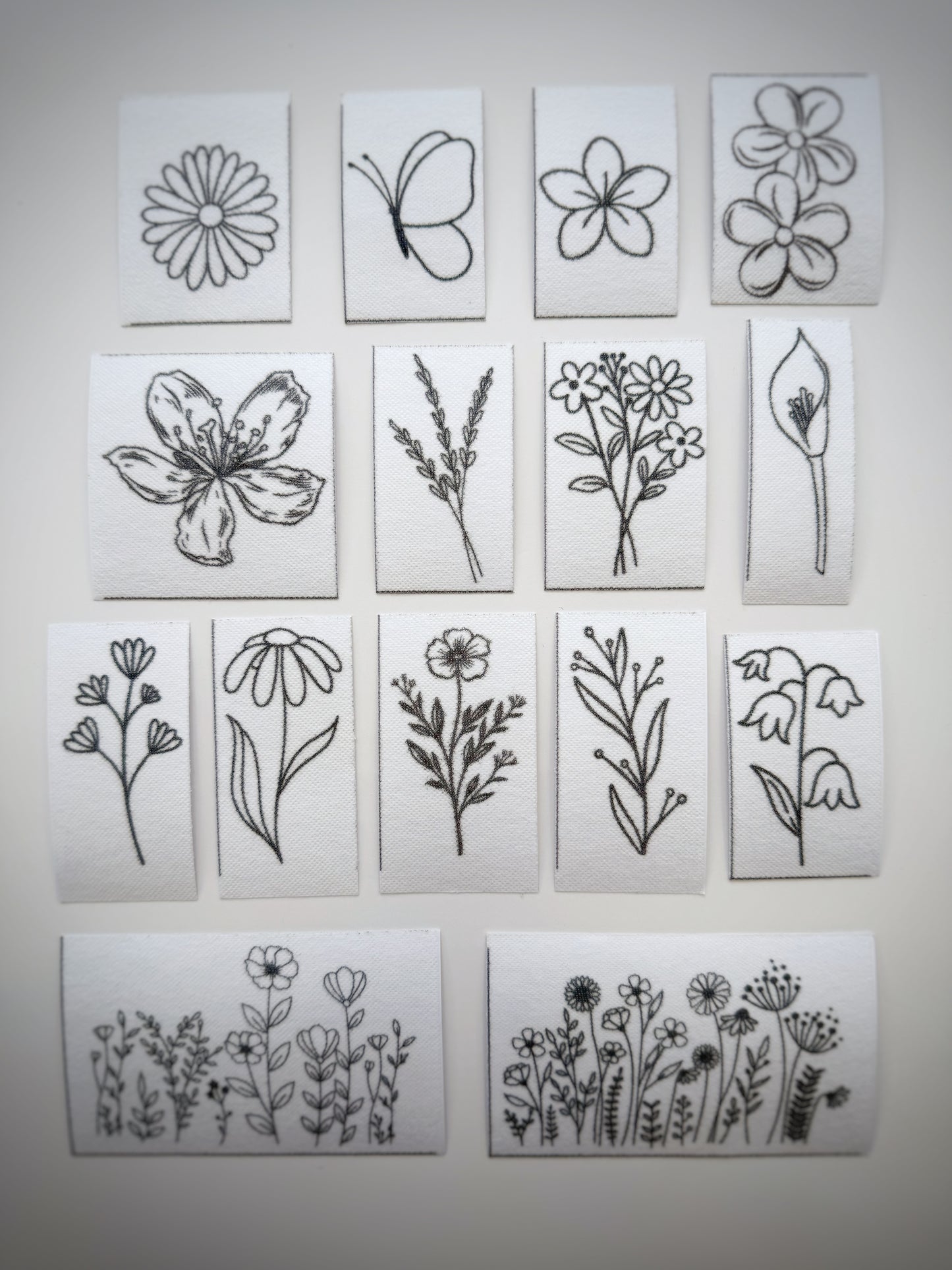 מדבקות רקמה - מארז פרחוני 2