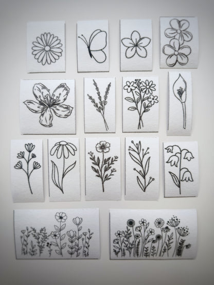 מדבקות רקמה - מארז פרחוני 2