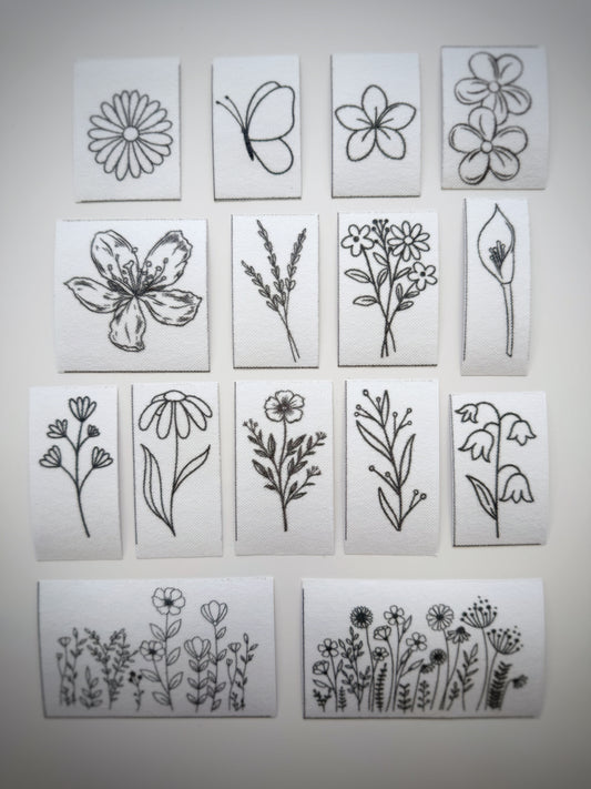 מדבקות רקמה - מארז פרחוני 2