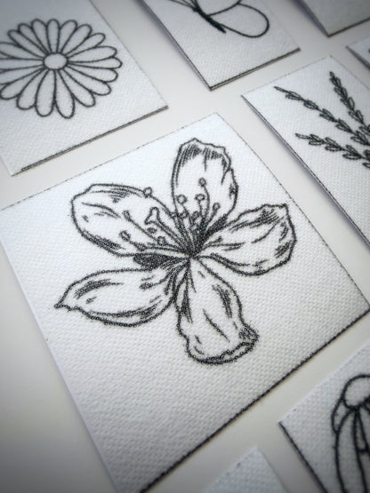 מדבקות רקמה - מארז פרחוני 2