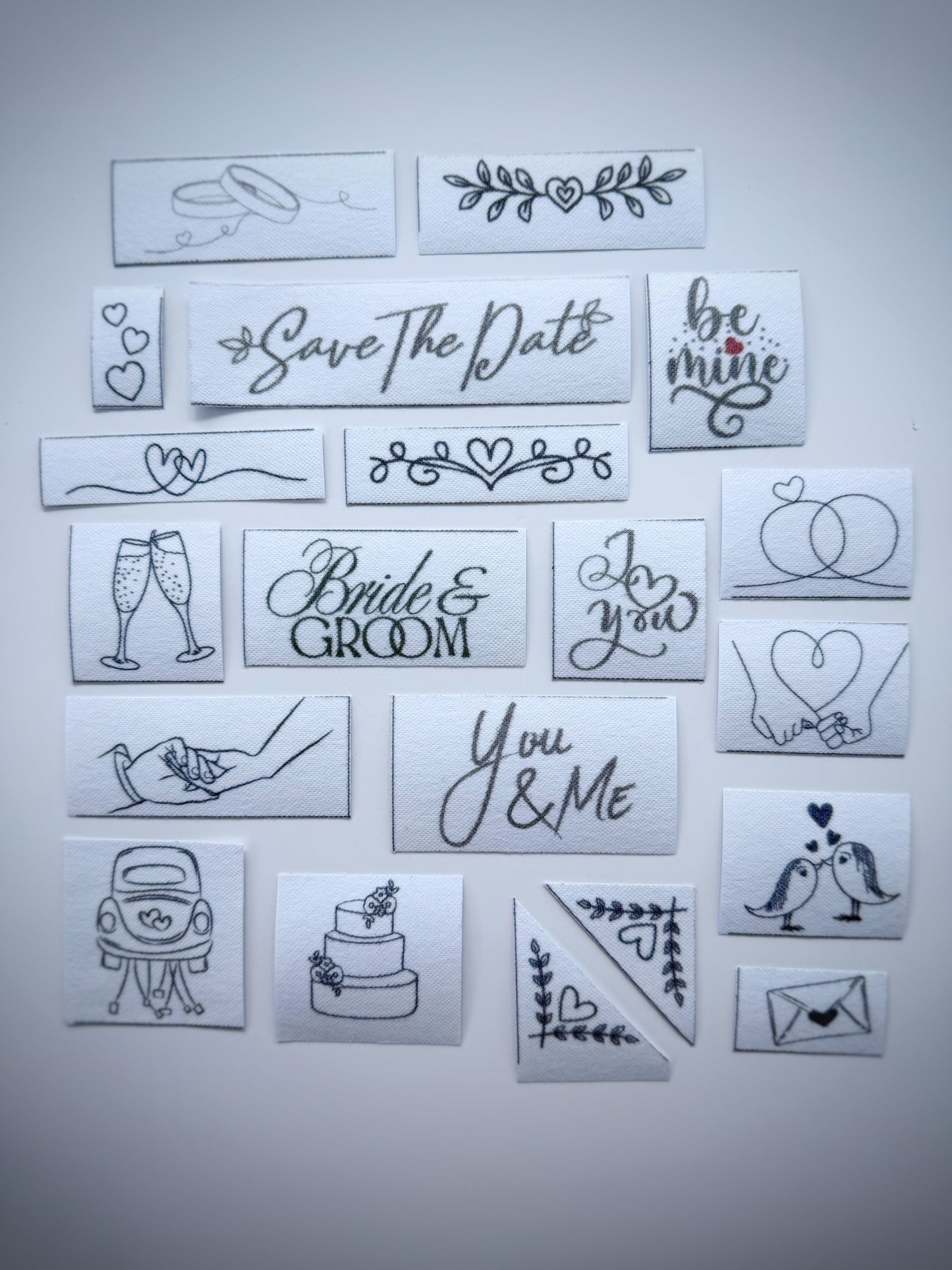 מדבקות רקמה - מארז חתונה