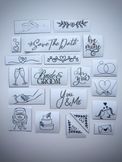 מדבקות רקמה - מארז חתונה