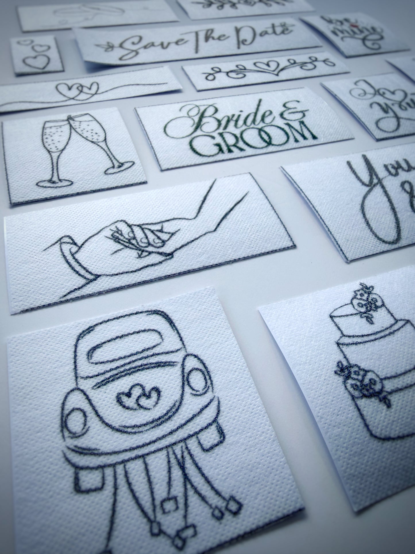 מדבקות רקמה - מארז חתונה