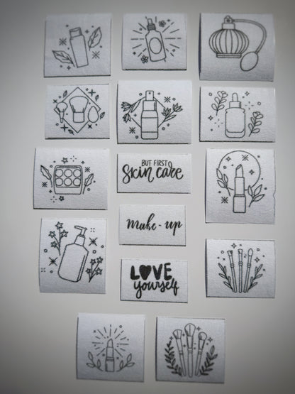 מדבקות רקמה - מארז איפור וטיפוח