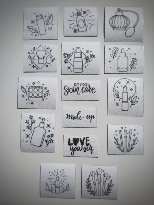 מדבקות רקמה - מארז איפור וטיפוח