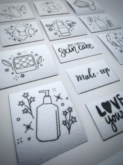 מדבקות רקמה - מארז איפור וטיפוח