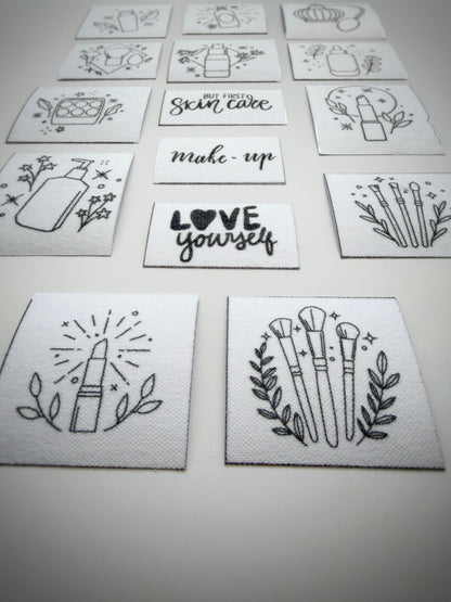 מדבקות רקמה - מארז איפור וטיפוח