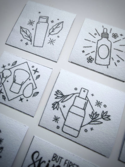 מדבקות רקמה - מארז איפור וטיפוח