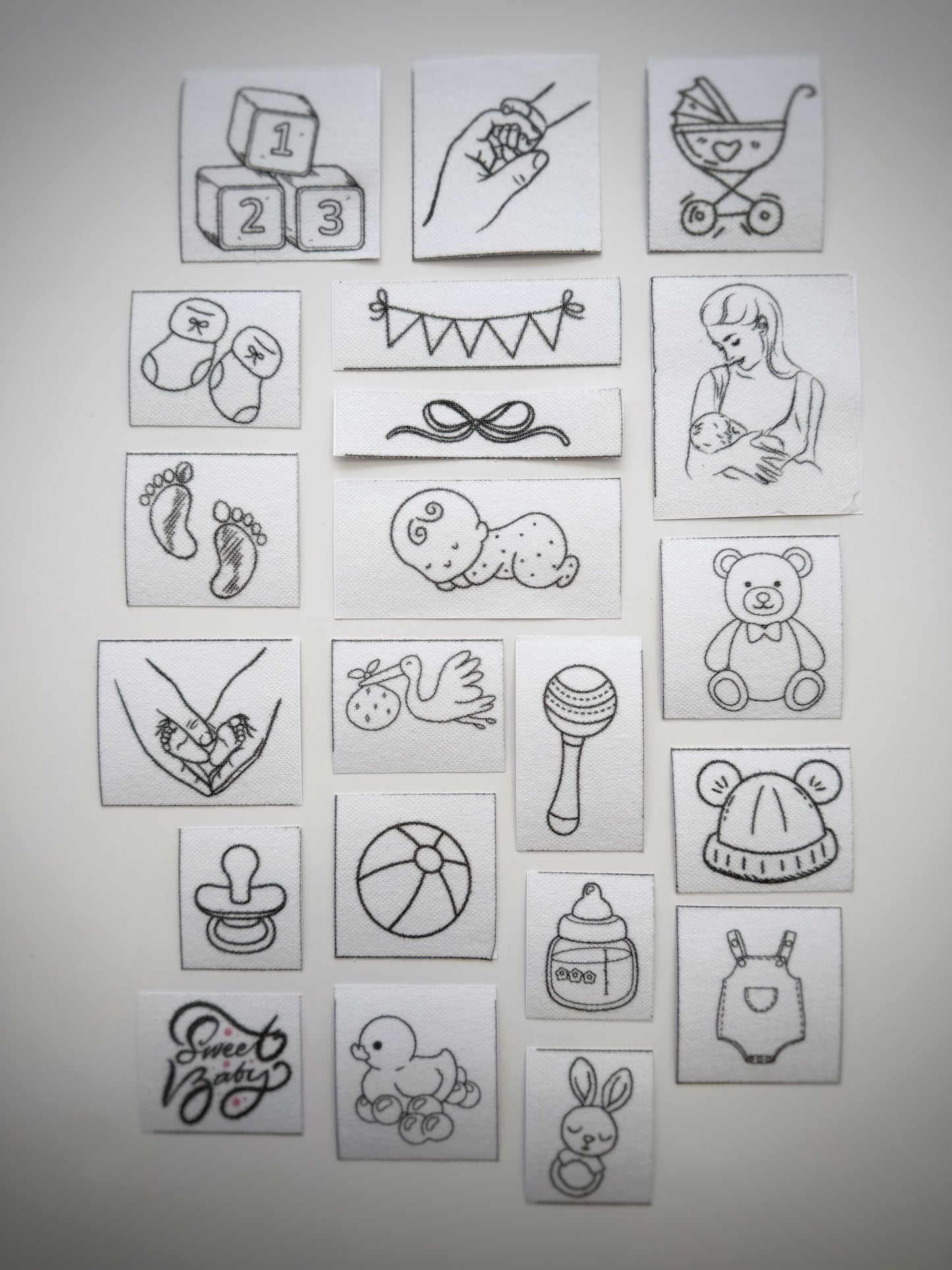 מדבקות רקמה - מארז תינוקי