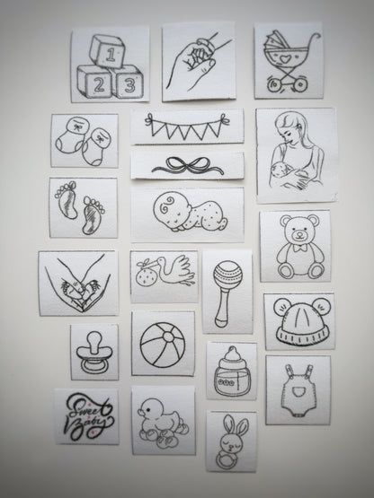 מדבקות רקמה - מארז תינוקי