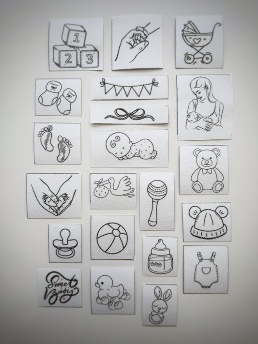 מדבקות רקמה - מארז תינוקי