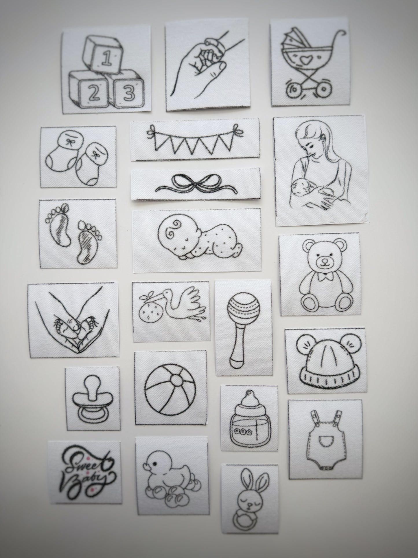 מדבקות רקמה - מארז תינוקי