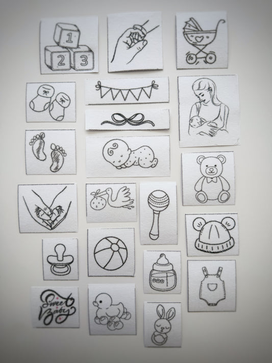 מדבקות רקמה - מארז תינוקי