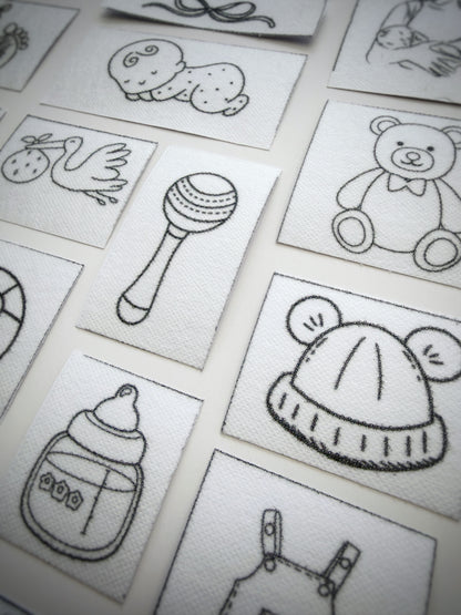 מדבקות רקמה - מארז תינוקי