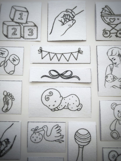 מדבקות רקמה - מארז תינוקי